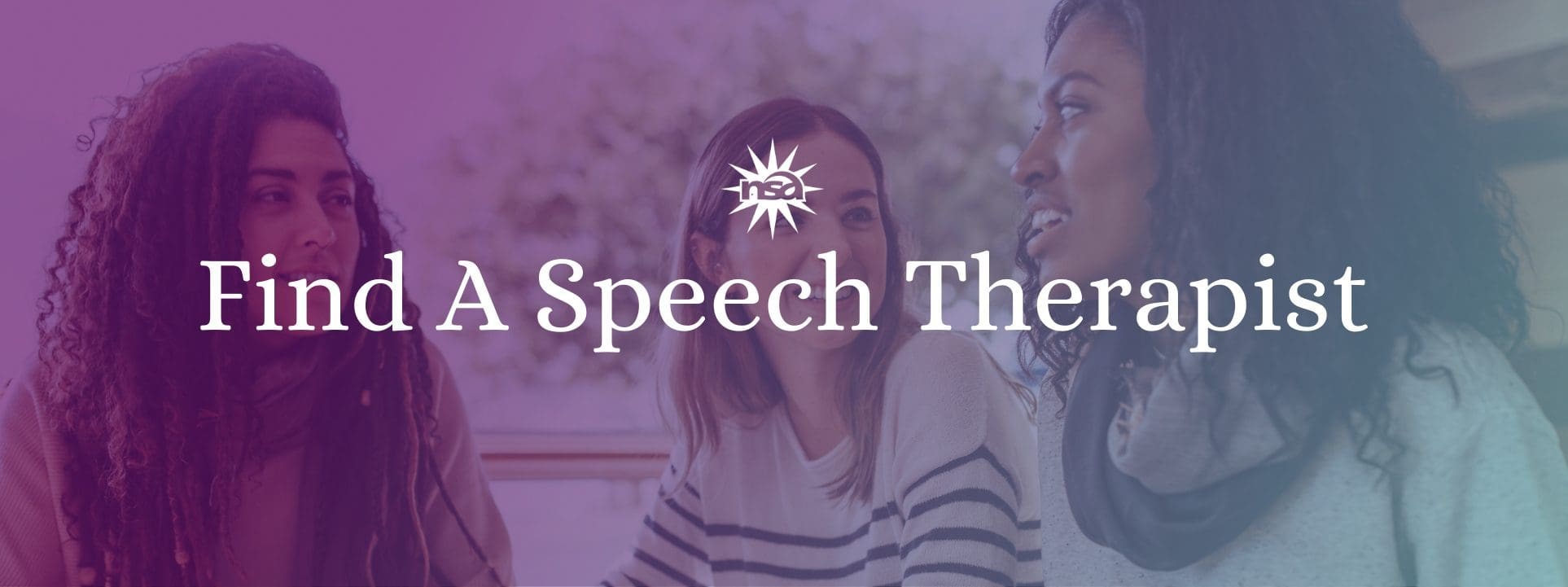 Find a speech therapist banner