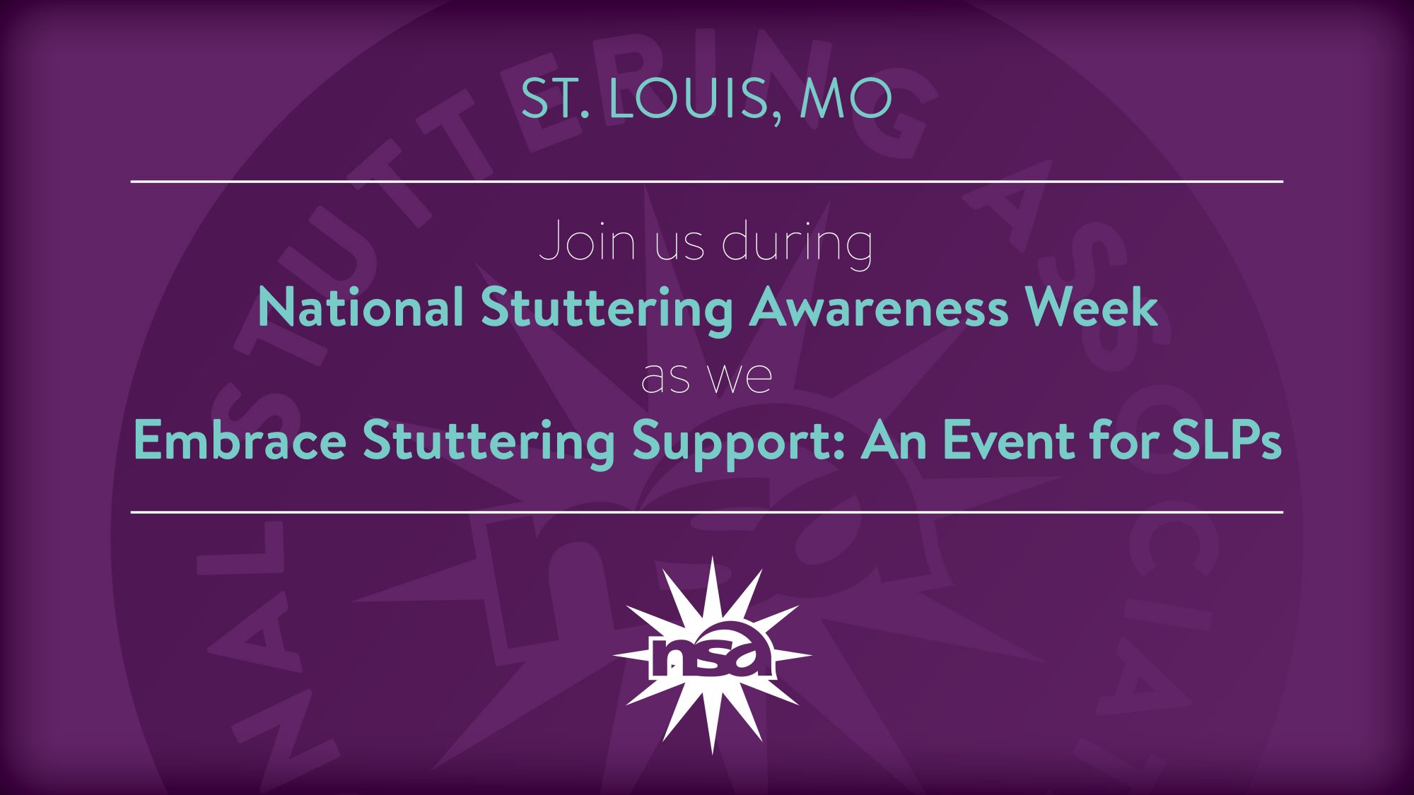 ST Louis, MO Embrace Stuttering Support: An Event for SLPs