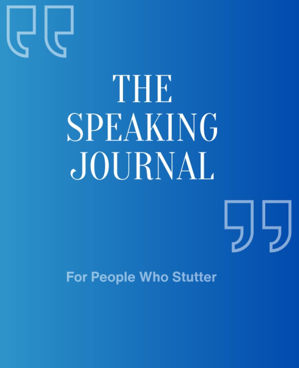 the speaking journal for people who stutter blue book cover