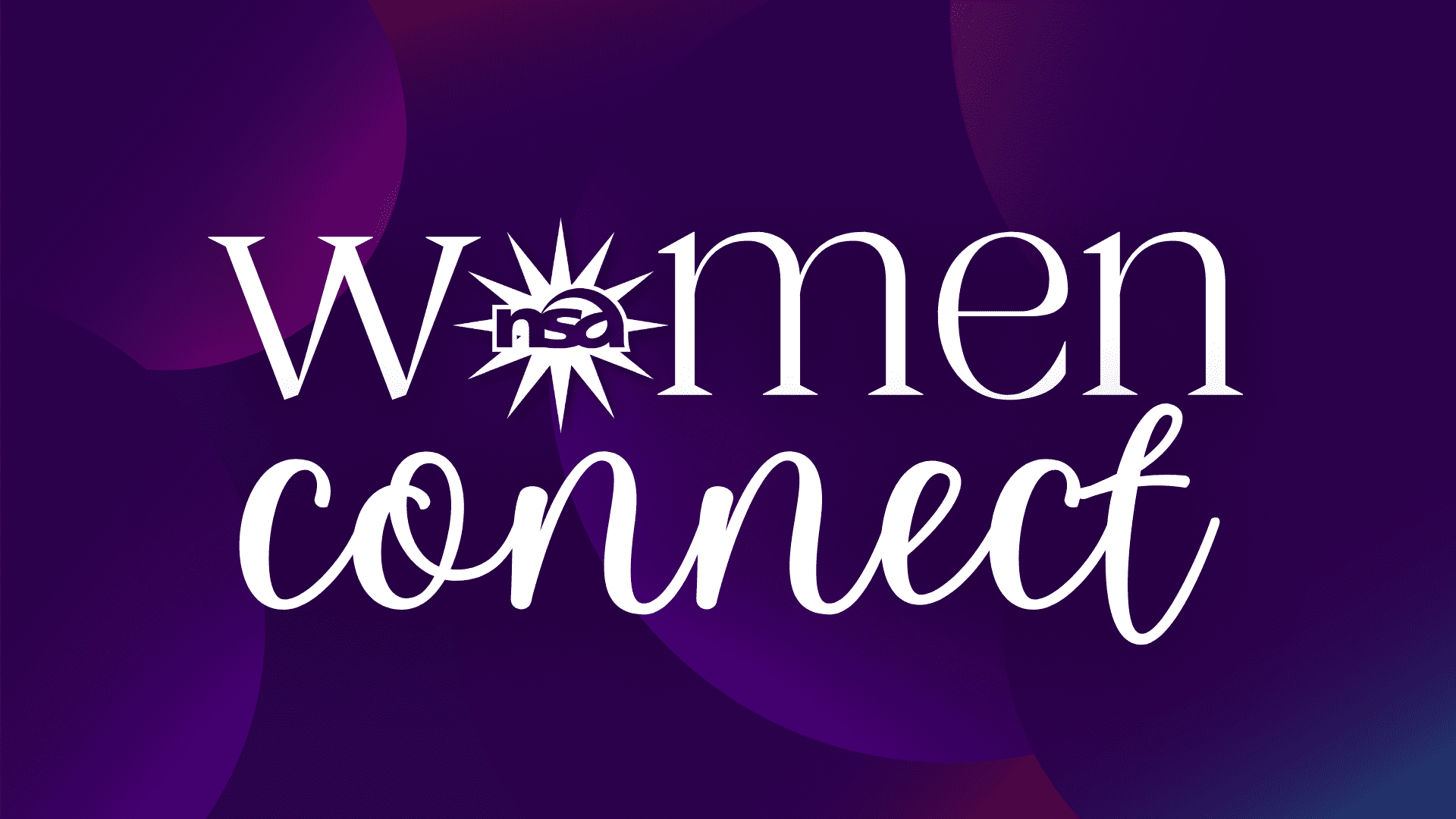 Purple banner with 'Women's Connect' in white text on purple background.